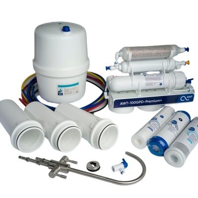 Фильтр обратного осмоса AWT Premium RO100-NP35M с минерализатором, 6 ступеней, 100 GPD (375 л/сут), защита от протечек